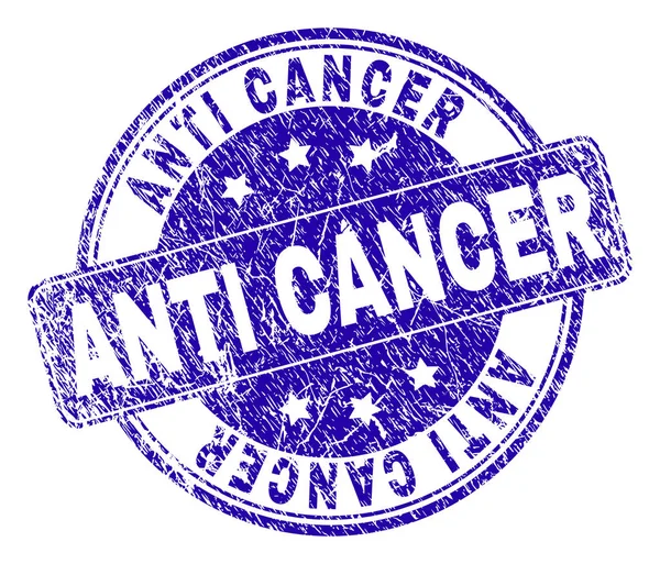 Grunge getextureerde Anti kanker stempel-zegel — Stockvector