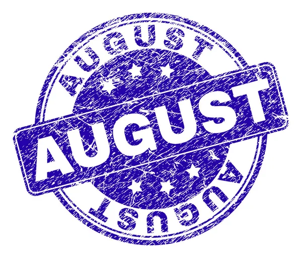 Grunge texturált augusztus pecsétbélyeg — Stock Vector