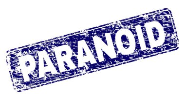 Yuvarlatılmış dikdörtgen damga grunge paranoyak çerçeveli