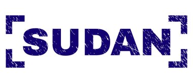 Dokulu Sudan damga mühür köşeleri içinde çizik