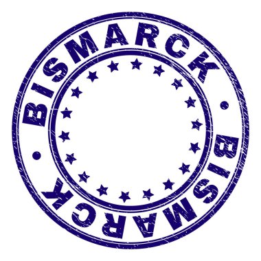 Grunge Bismarck damga mühür yuvarlak dokulu