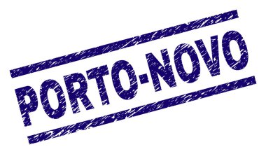 Grunge Porto-Novo damga mühür dokulu