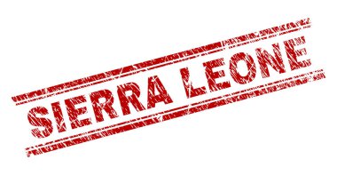 Grunge Sierra Leone damga mühür dokulu