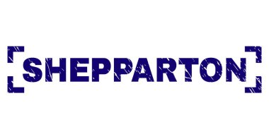 Grunge Shepparton damga mühür köşeleri içinde dokulu