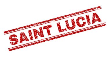 Saint Lucia damga mühür grunge dokulu