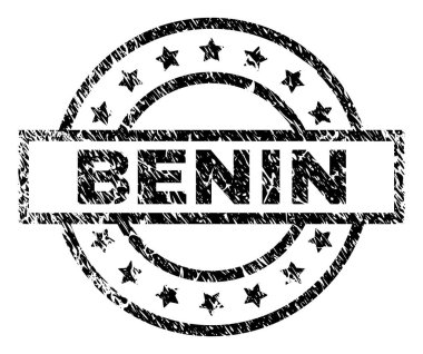 Grunge Benin damga mühür dokulu