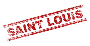 Grunge Saint Louis damga mühür dokulu