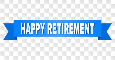 Mutlu emeklilik açıklamalı mavi şerit