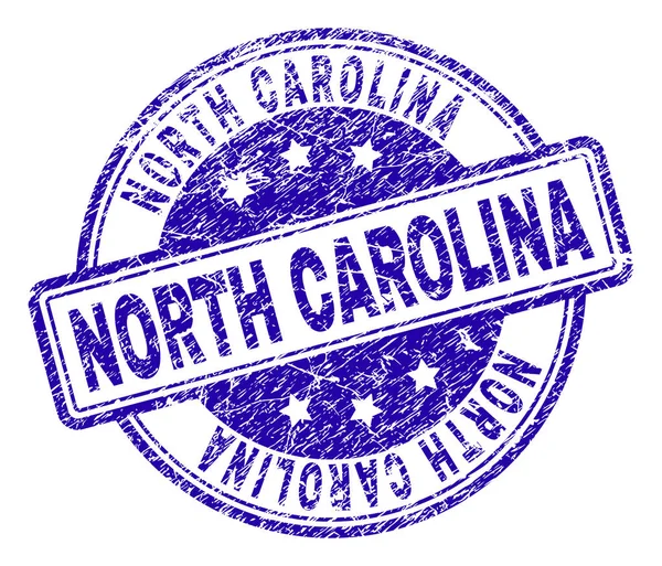Grunge texturerat North Carolina stämpelplatta — Stock vektor