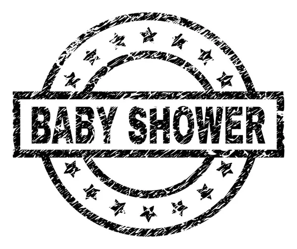 Baby Shower Sello Sello Marca Agua Con Estilo Socorro Diseñado — Vector de stock