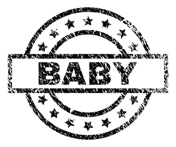 Sello de sello de bebé con textura grunge — Vector de stock