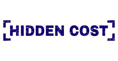 Grunge köşeleri içinde gizli maliyet damga mühür dokulu