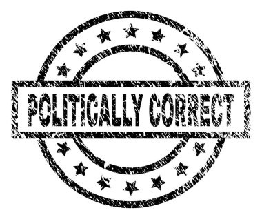 Dokulu politik olarak doğru damga mühür çizik