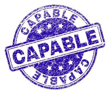 Dokulu yetenekli damga mühür çizik