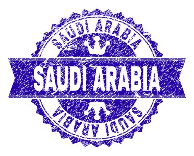 Dokulu Suudi Arabistan damga mühür kurdele ile çizik