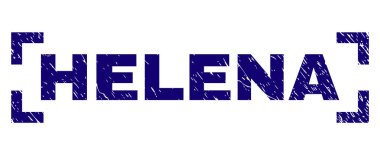 Dokulu Helena damga mühür köşeleri içinde çizik