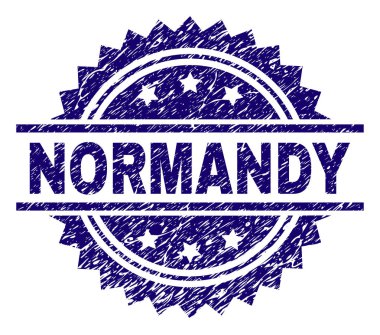 Grunge Normandy damga mühür dokulu