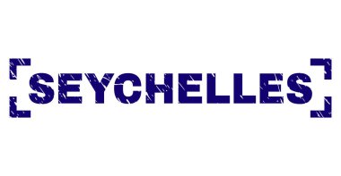 Grunge Seyşeller damga mühür köşeler arasında dokulu