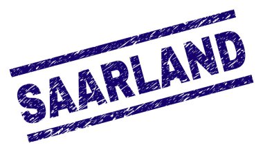 Dokulu Saarland damga mühür çizik