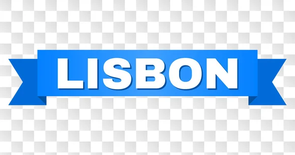 Lizbon açıklamalı mavi bant — Stok Vektör