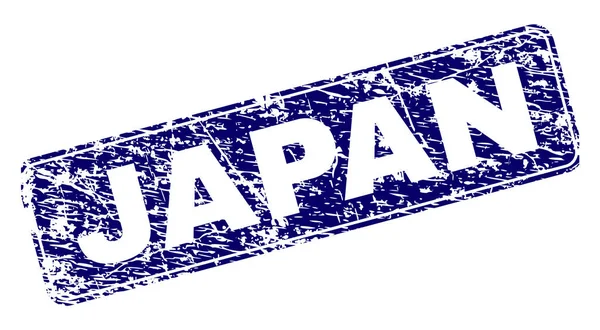 Sello de rectángulo redondeado enmarcado JAPÓN rayado — Vector de stock