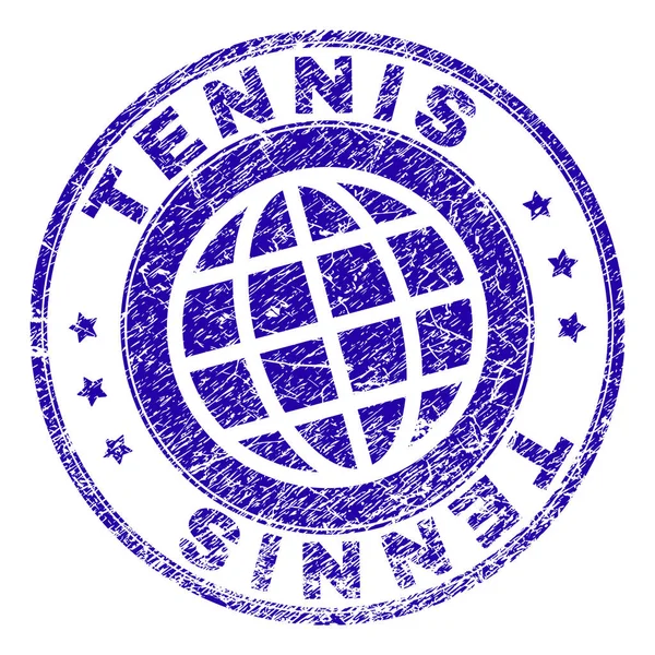 Selo de selo texturizado Grunge TENNIS —  Vetores de Stock