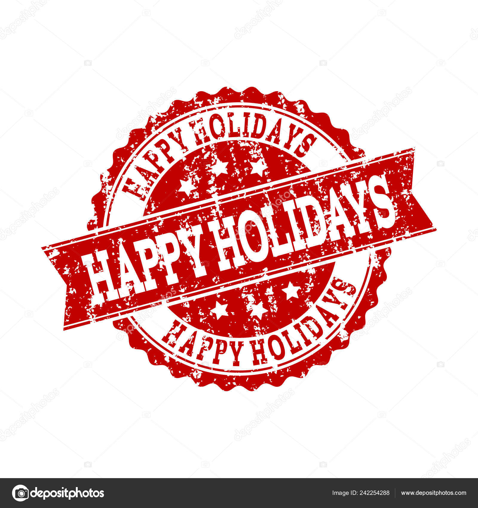 Red Grunge HAPPY HOLIDAYS Stamp Seal Watermark Stock Vector Image by