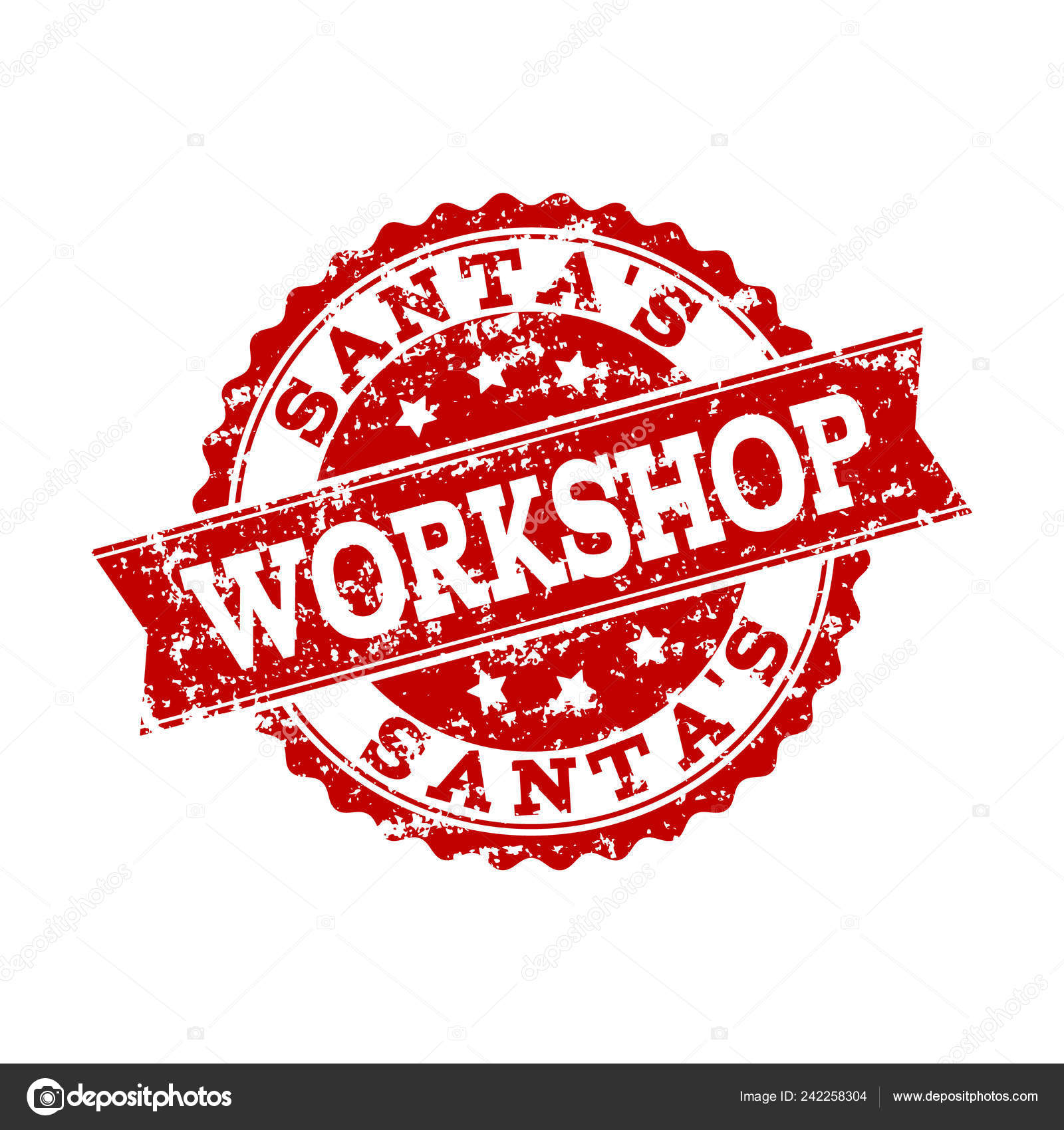그런 지 빨간 산타 워크숍 스탬프 인감 워터 마크 스톡 벡터 - ©NewDesignIllustrations 242258304, image size:1600x1700
