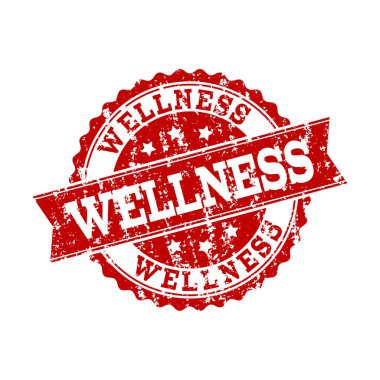 Kırmızı Grunge sağlık damga mühür filigran