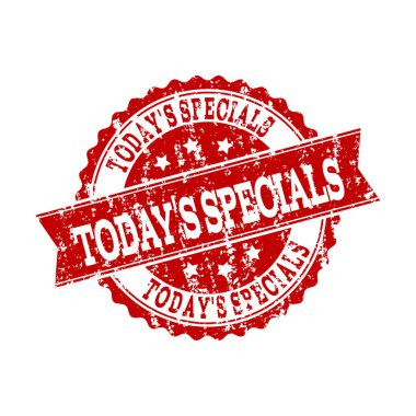 Kırmızı Grunge Bugünün özel damga mühür filigran