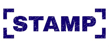 Dokulu damga mühür köşeler arasında çizik