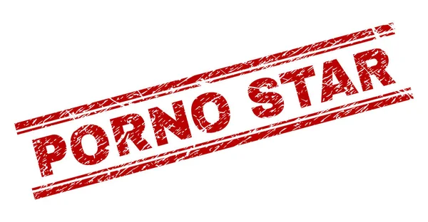 Sceau d'étanchéité texturé rayé PORNO STAR — Image vectorielle
