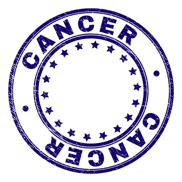 Streszczenie teksturowanej raka okrągła pieczęć pieczęć — Wektor stockowy