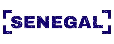 Dokulu Senegal damga mühür köşeleri içinde çizik