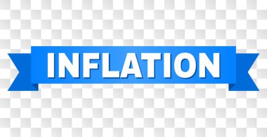 Enflasyon metin ile mavi şerit