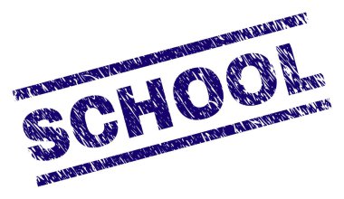 Grunge okul damga mühür dokulu