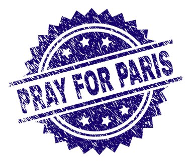 Dokulu grunge Paris damga mühür için dua