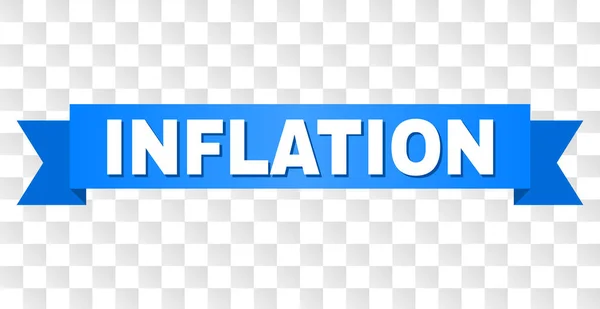 Niebieski pasek z tekstem inflacji — Wektor stockowy