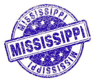 Grunge Mississippi damga mühür dokulu
