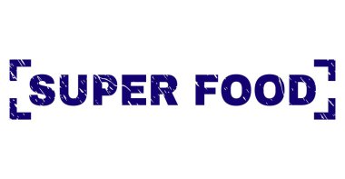 Dokulu süper gıda damga mühür köşeleri içinde çizik