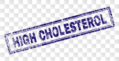 Grunge yüksek kolesterol dikdörtgen damgası