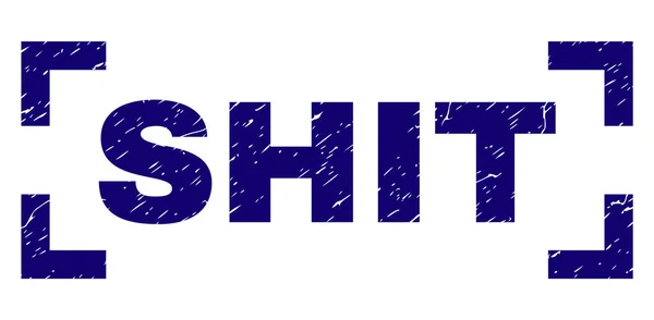 Grunge texturizado SHIT selo de selo dentro cantos — Vetor de Stock
