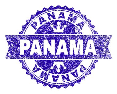 Dokulu Panama damga mühür kurdele ile çizik