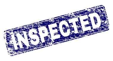 Yuvarlatılmış dikdörtgen damga kontrol grunge çerçeveli