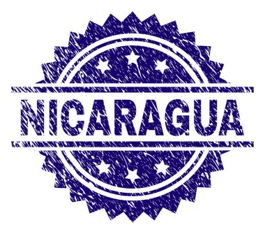 Dokulu Nikaragua damga mühür çizik