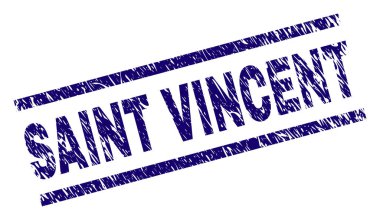 Grunge Saint Vincent damga mühür dokulu