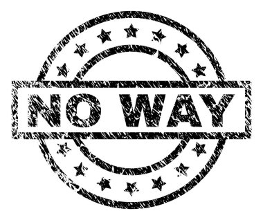 Dokulu No Way damga mühür çizik