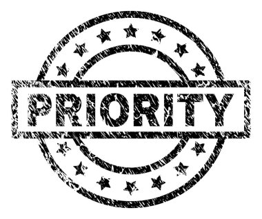 Dokulu öncelik damga mühür çizik