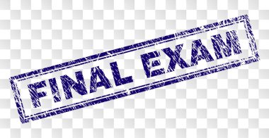 Grunge Final sınavı dikdörtgen damgası