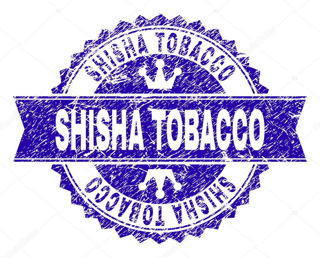 Scratched Textured SHISHA TOBACCO Stamp Seal with Ribbon